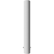 Barrier bollard | Steel tube  152 x 3.2 mm | stationary | for setting in concrete | hot-dip galvanized | total length: 1200 mm | with steel cap for bolting